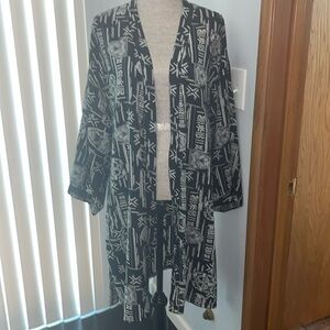 Lingerie by Malinda, vintage black & cream size medium Hawaiian Tiki images.